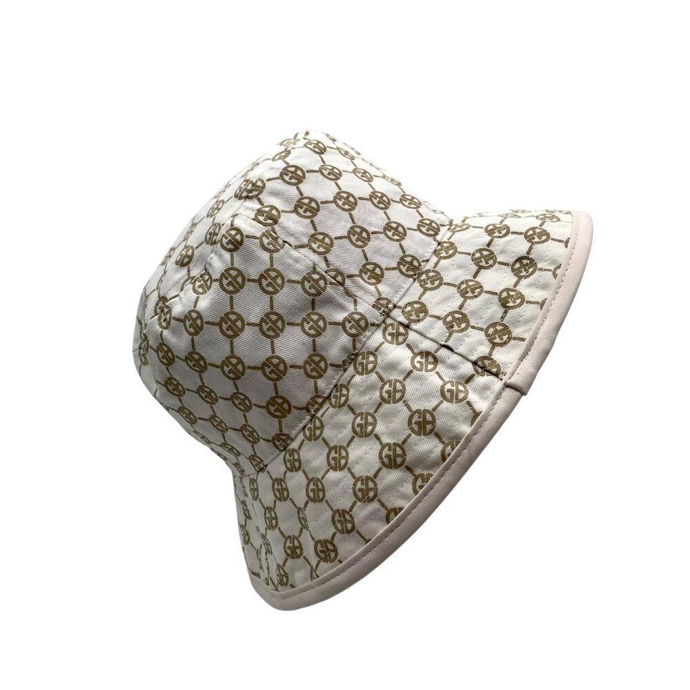 Giani Bernini White And Tan Signature Bucket Hat